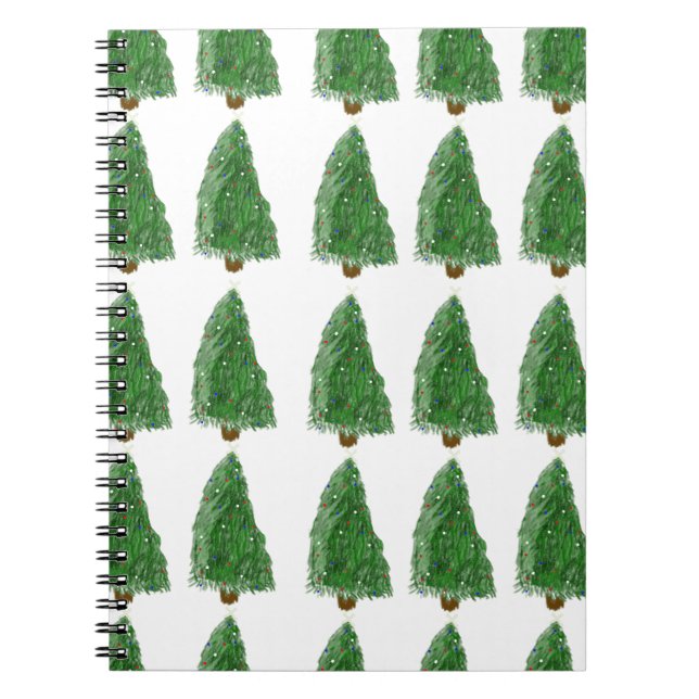 fröhlicher Weihnachtsbaum Notizblock (Vorderseite)