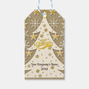 Fröhlicher Weihnachtsbaum, Schneeflocke- und Stern Geschenkanhänger