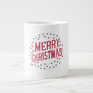 Fröhlicher Weihnachtsbecher Festlicher Feiertags Jumbo-Tasse