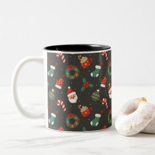 Fröhlicher Weihnachtsbecher Zweifarbige Tasse