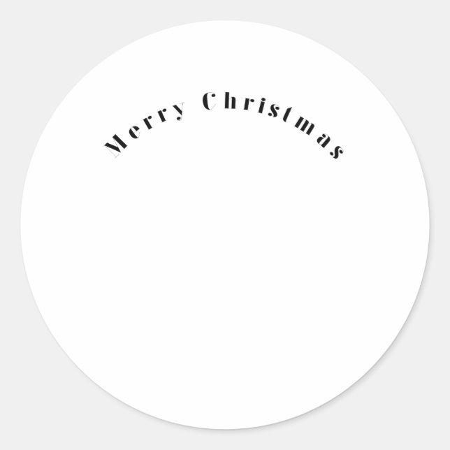 fröhlicher Weihnachtsbogen Runder Aufkleber (Vorderseite)