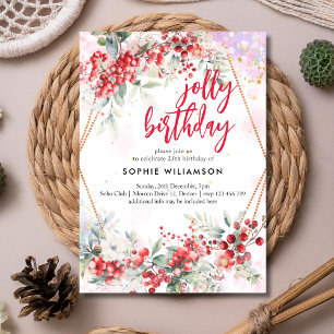 Fröhlicher Weihnachtsgeburtstag Einladung