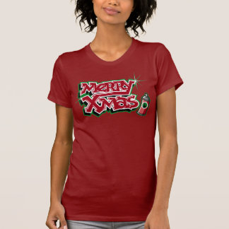 Fröhlicher Weihnachtsgraffiti-T - Shirt