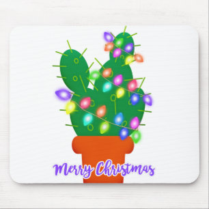 fröhlicher Weihnachtskaktus Mousepad