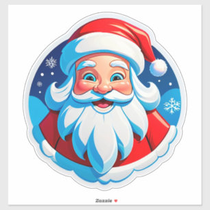 Fröhlicher Weihnachtsmann Aufkleber