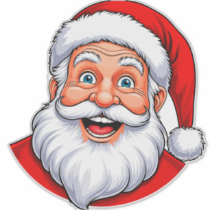Fröhlicher Weihnachtsmann Aufkleber