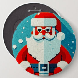 Fröhlicher Weihnachtsmann Button