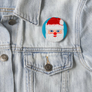 Fröhlicher Weihnachtsmann Button