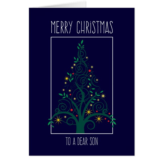 Fröhlicher Weihnachtsmann, farbenfrohe Wirbel (Vorne)