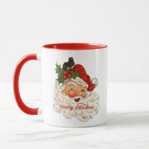 Fröhlicher Weihnachtsmann Frohe Weihnachten person Tasse