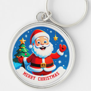 Fröhlicher Weihnachtsmann-Gruß Schlüsselanhänger