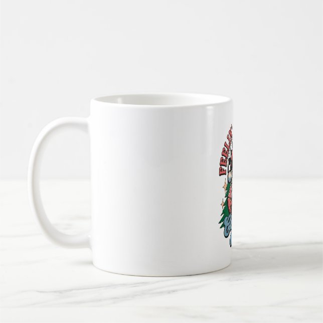Fröhlicher Weihnachtsmann Kaffeetasse (Links)