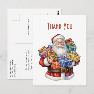Fröhlicher Weihnachtsmann Klassisches Weihnachten Postkarte