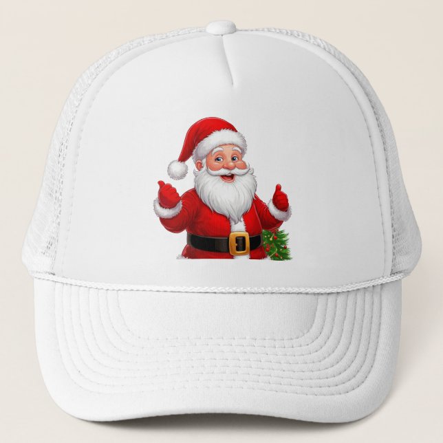 Fröhlicher Weihnachtsmann Truckerkappe (Vorderseite)