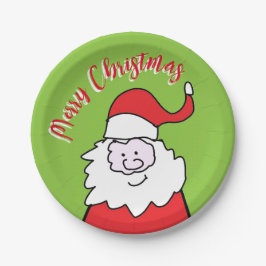 fröhlicher Weihnachtssanta Pappteller