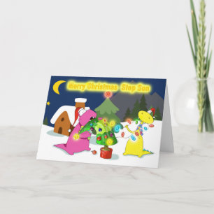 fröhlicher Weihnachtsschritt Son Feiertagskarte