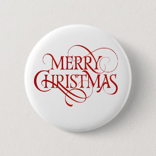 Fröhlicher Weihnachtstext Button