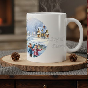 Fröhlicher Winter-Wunderland-Becher Jumbo-Tasse