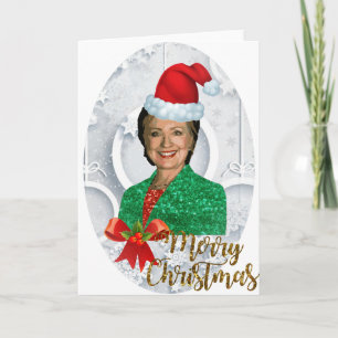 fröhlicher xmas Hillary clinton Feiertagskarte