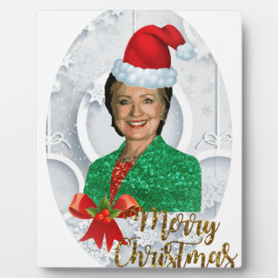 fröhlicher xmas Hillary clinton Fotoplatte