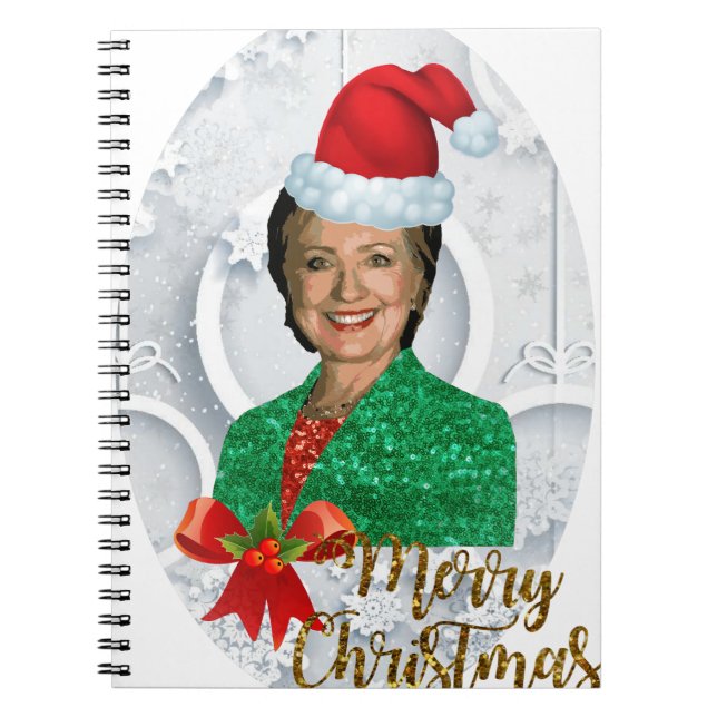 fröhlicher xmas Hillary clinton Notizblock (Vorderseite)