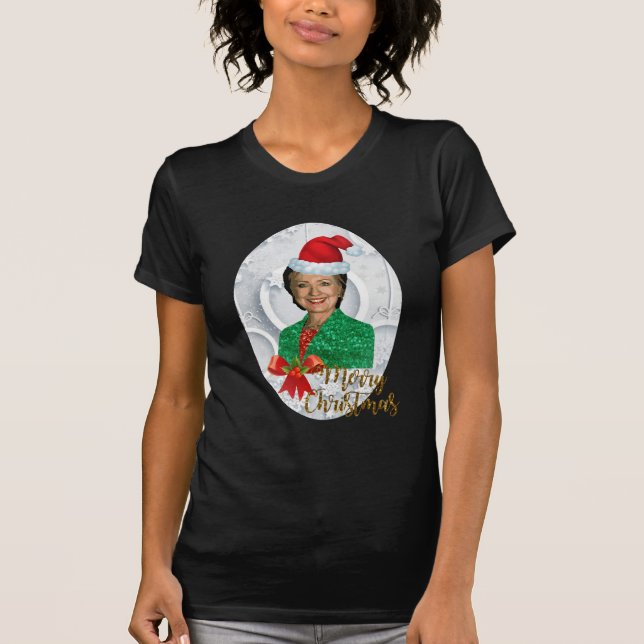 fröhlicher xmas Hillary clinton T-Shirt (Vorderseite)