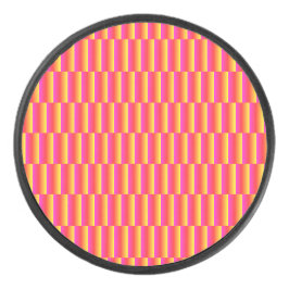 Fröhliches 3D-Regenbogen-Kachel-Muster Eishockey Puck