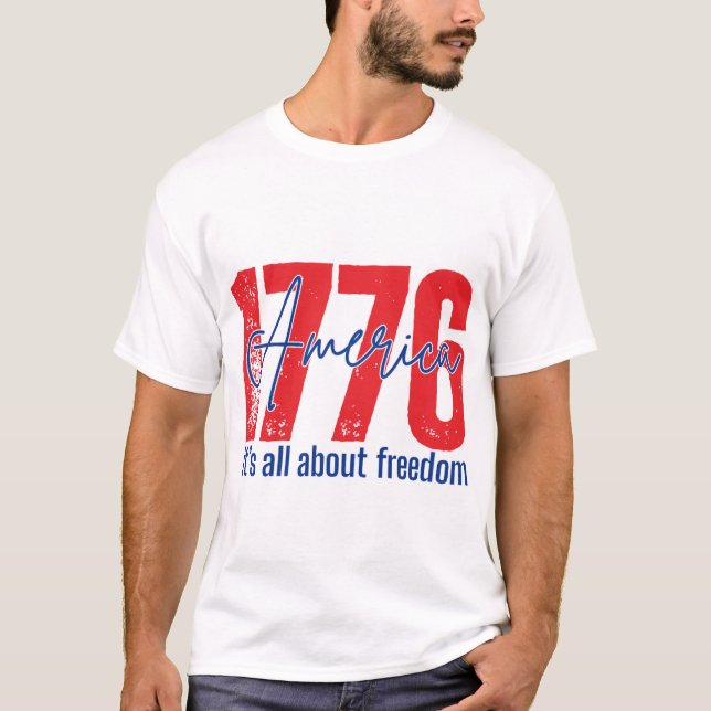 Fröhliches 4. Juli T-Shirt (Vorderseite)