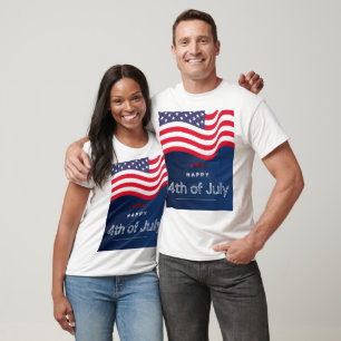 Fröhliches 4. Juli T-Shirt Patriotische USA-Flag
