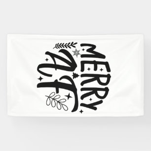 Fröhliches Af Lustiges Weihnachten Schneeflocke Xm Banner