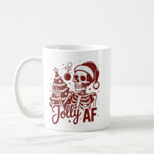 Fröhliches Af-Skelett Snarky Weihnachten Sarkastis Kaffeetasse