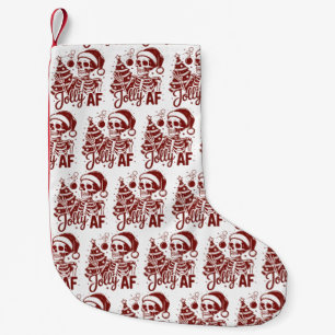 Fröhliches Af-Skelett Snarky Weihnachten Sarkastis Kleiner Weihnachtsstrumpf