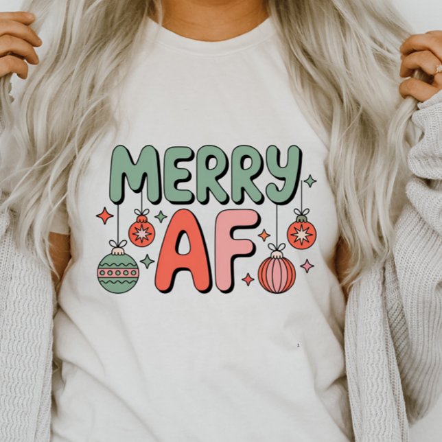 Fröhliches AF Süßes Lustiges Weihnachten T-Shirt (Von Creator hochgeladen)