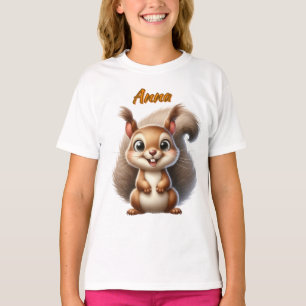 Fröhliches Baby-Eichhörnchen - Anpassbar für Kinde T-Shirt