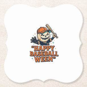 Fröhliches Baseball Ween Vintage Halloween Basebal Untersetzer