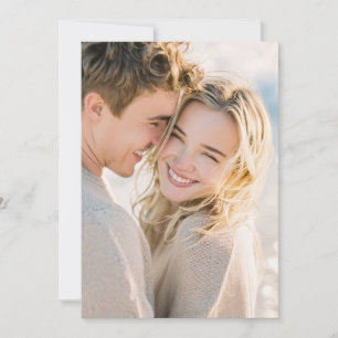 Fröhliches Beige-Kandidatenfoto Einladung