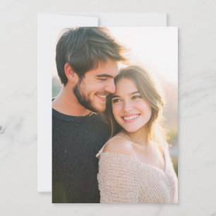 Fröhliches Beige Realistisches Foto Einladung