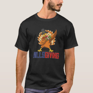 Fröhliches BillsGeben Hühnchen Dabbing Truthahn T-Shirt