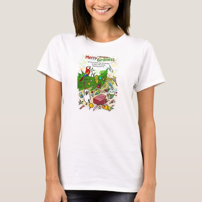 Fröhliches Birdmess T-Shirt (Vorderseite)