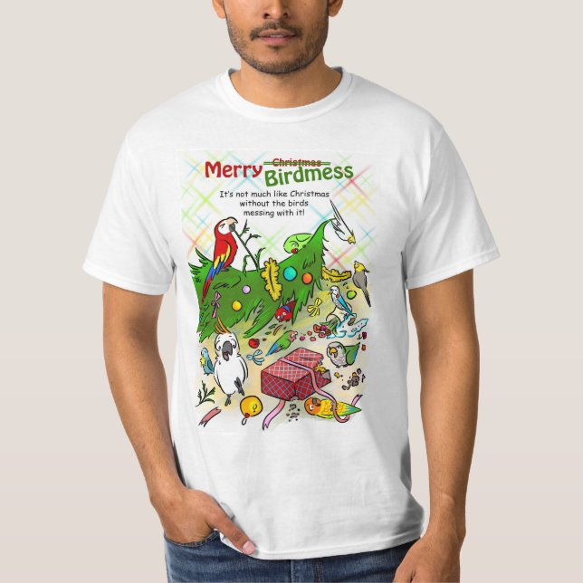 Fröhliches Birdmess T-Shirt (Vorderseite)