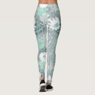 Fröhliches Bohemisch in Aqua Gray Leggings