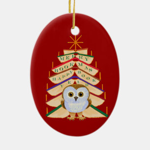 Fröhliches Bookmas Keramikornament