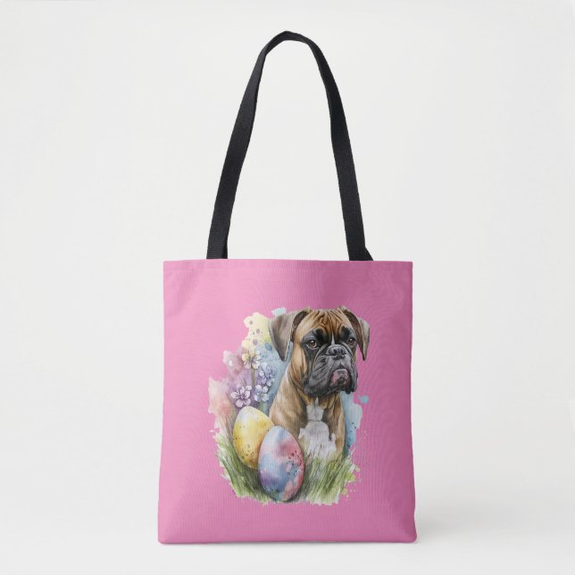 Fröhliches Boxer Dog Ostereier, glücklicher Osterb (Vorderseite)