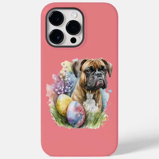 Fröhliches Boxer Dog Ostereier, glücklicher Osterb Case-Mate iPhone Hülle (Rückseite)