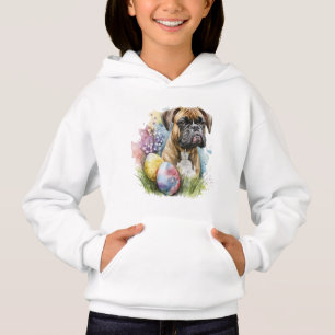 Fröhliches Boxer Dog Ostereier, glücklicher Osterb Hoodie