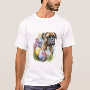 Fröhliches Boxer Dog Ostereier, glücklicher Osterb T-Shirt