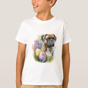Fröhliches Boxer Dog Ostereier, glücklicher Osterb T-Shirt