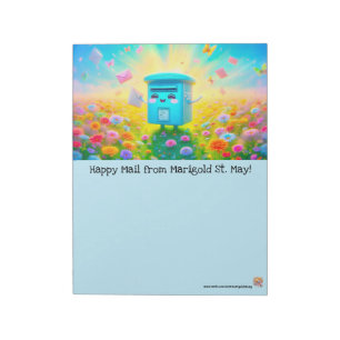 Fröhliches Briefkasten Notizbuch Notizblock