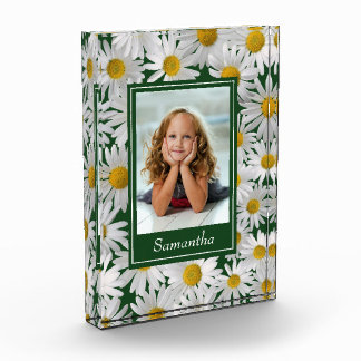 fröhliches "Bright Daisy Custom Foto" - Fotoblock