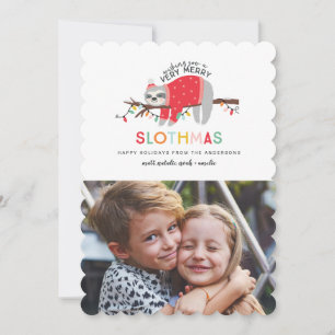 fröhliches, buntes Weihnachtsfest Foto Feiertagskarte